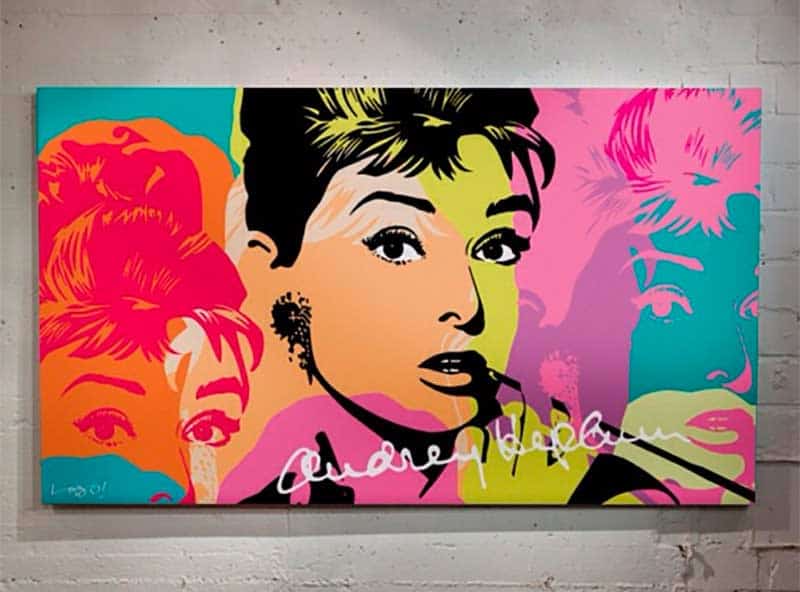 Audrey Hepburn Pop Art Paintings