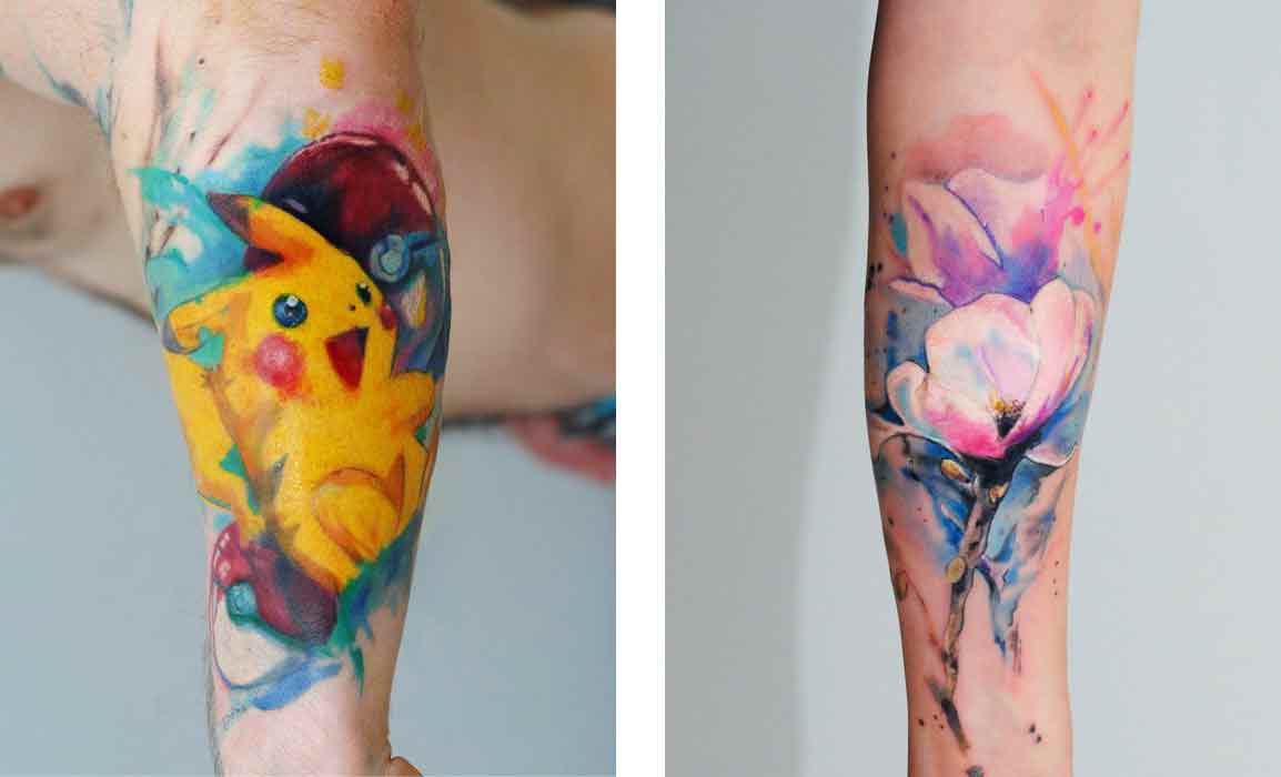 Tatuagem Aquarela