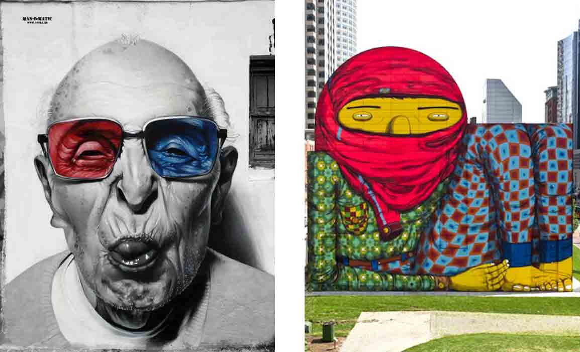 Street Art e Graffiti Man o Matic e Os Gêmeos
