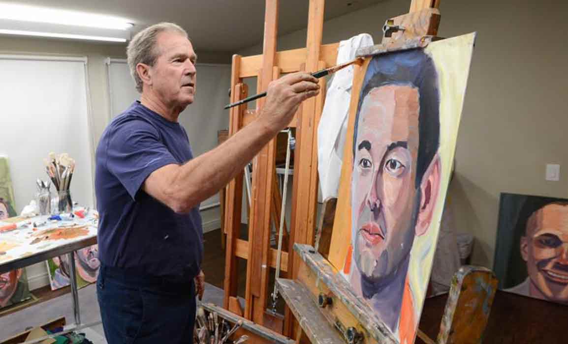 George W Bush Pintando