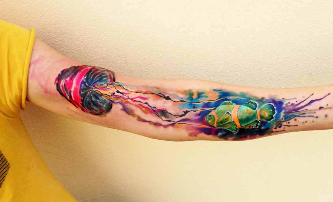 Tattoo uploaded by Carmah Tregenza • #dreamtattoo #wolf #watercolor # watercolour #rainbow #pretty • Tattoodo