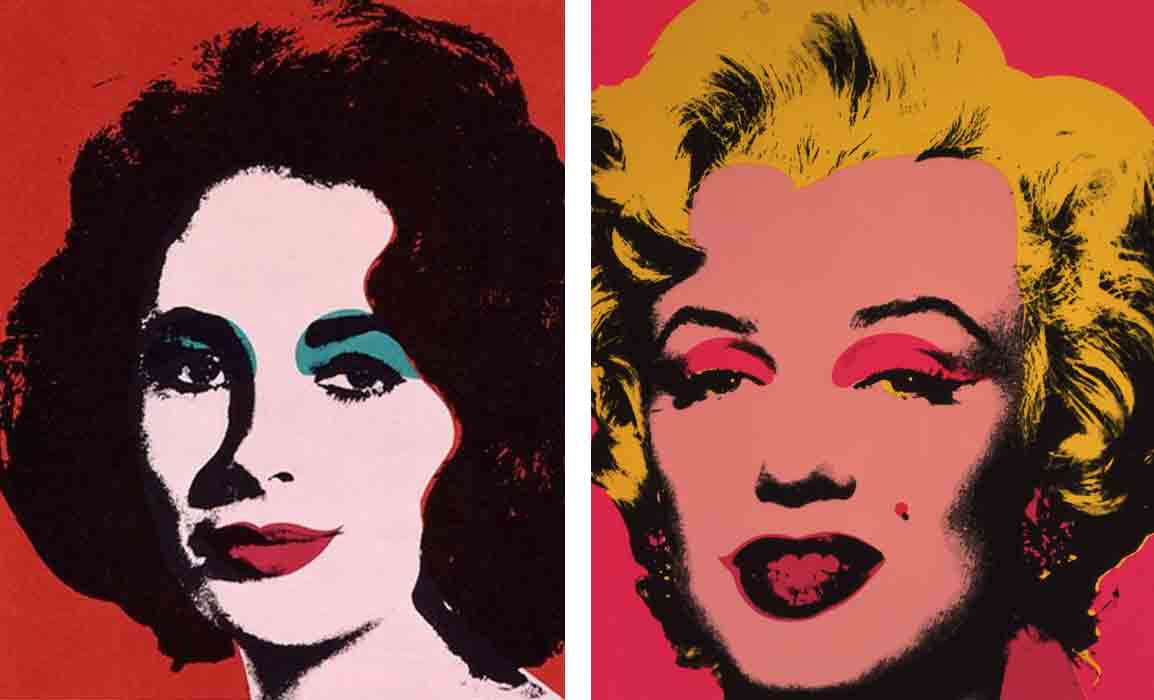 Liz Taylor and Marilyn Monroe by Andy Warhol