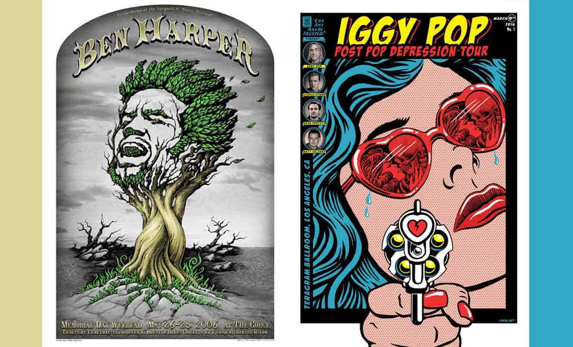 Melhores posters Emek para Bem Harper e Iggy Pop